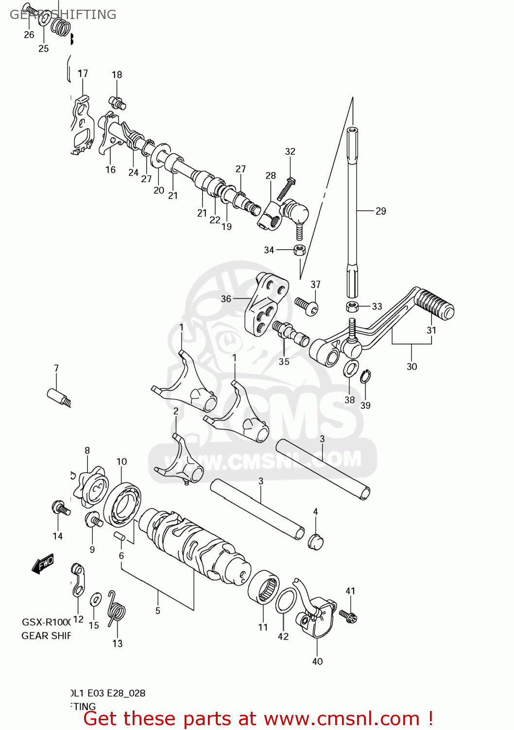 GEAR SHIFTING GSXR1000 2011 (L1) USA (E03)
