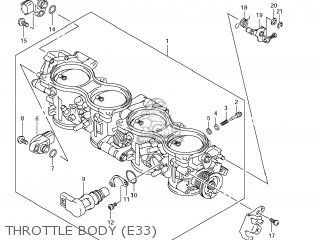 THROTTLE BODY (E33) - GSXR1000 2011 (L1) USA (E03)