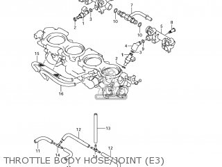 THROTTLE BODY HOSE/JOINT (E3) - GSXR1000 2011 (L1) USA (E03)