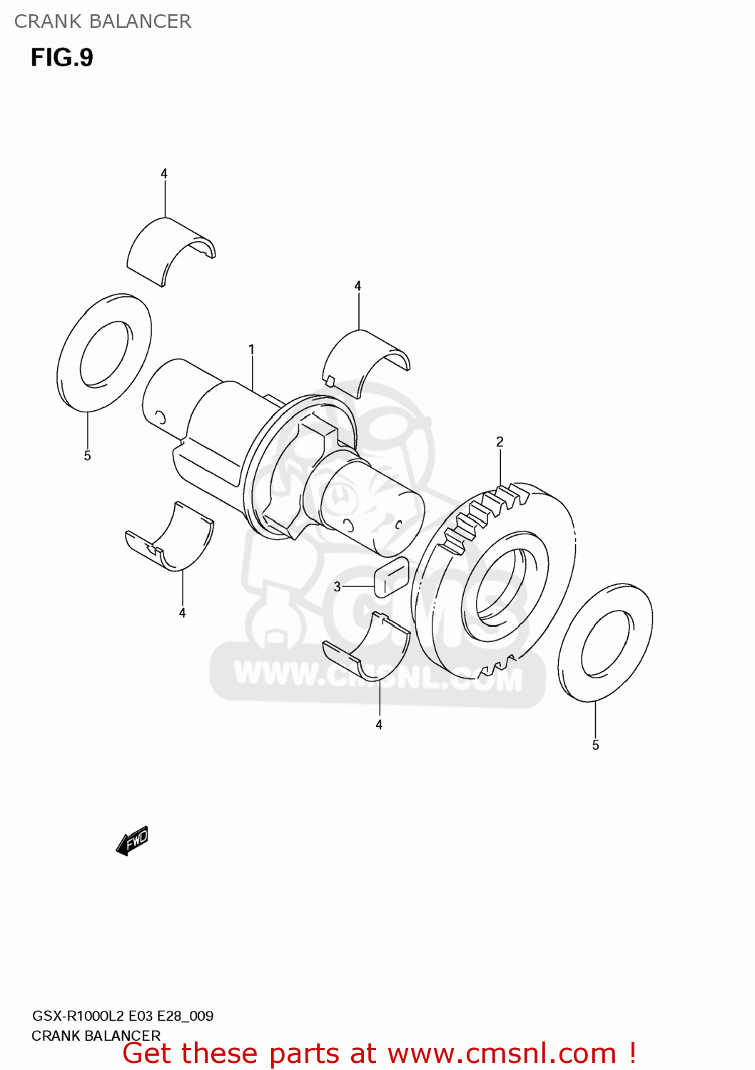 CRANK BALANCER GSXR1000 2012 (L2) USA (E03)