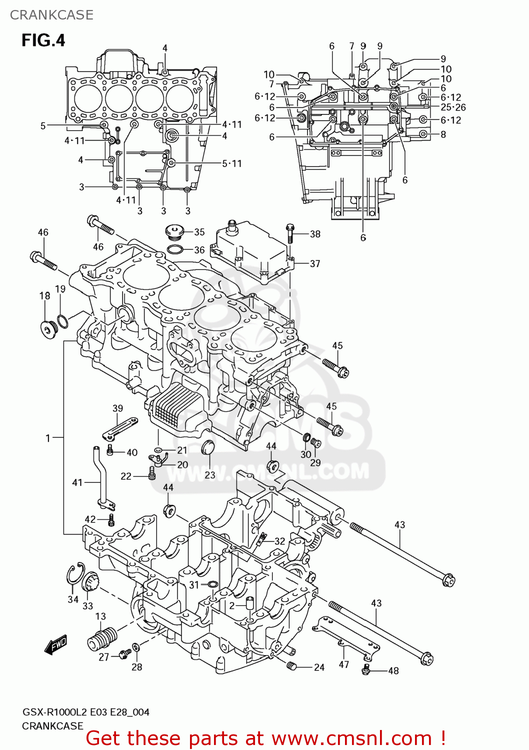 CRANKCASE GSXR1000 2012 (L2) USA (E03)