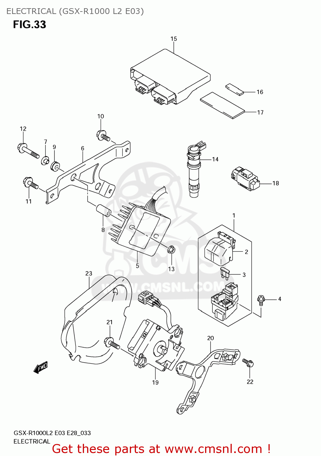 ELECTRICAL (GSX-R1000 L2 E03) GSXR1000 2012 (L2) USA (E03)