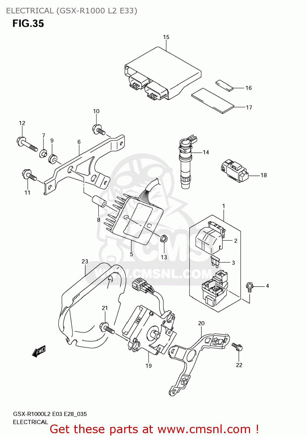 ELECTRICAL (GSX-R1000 L2 E33) GSXR1000 2012 (L2) USA (E03)