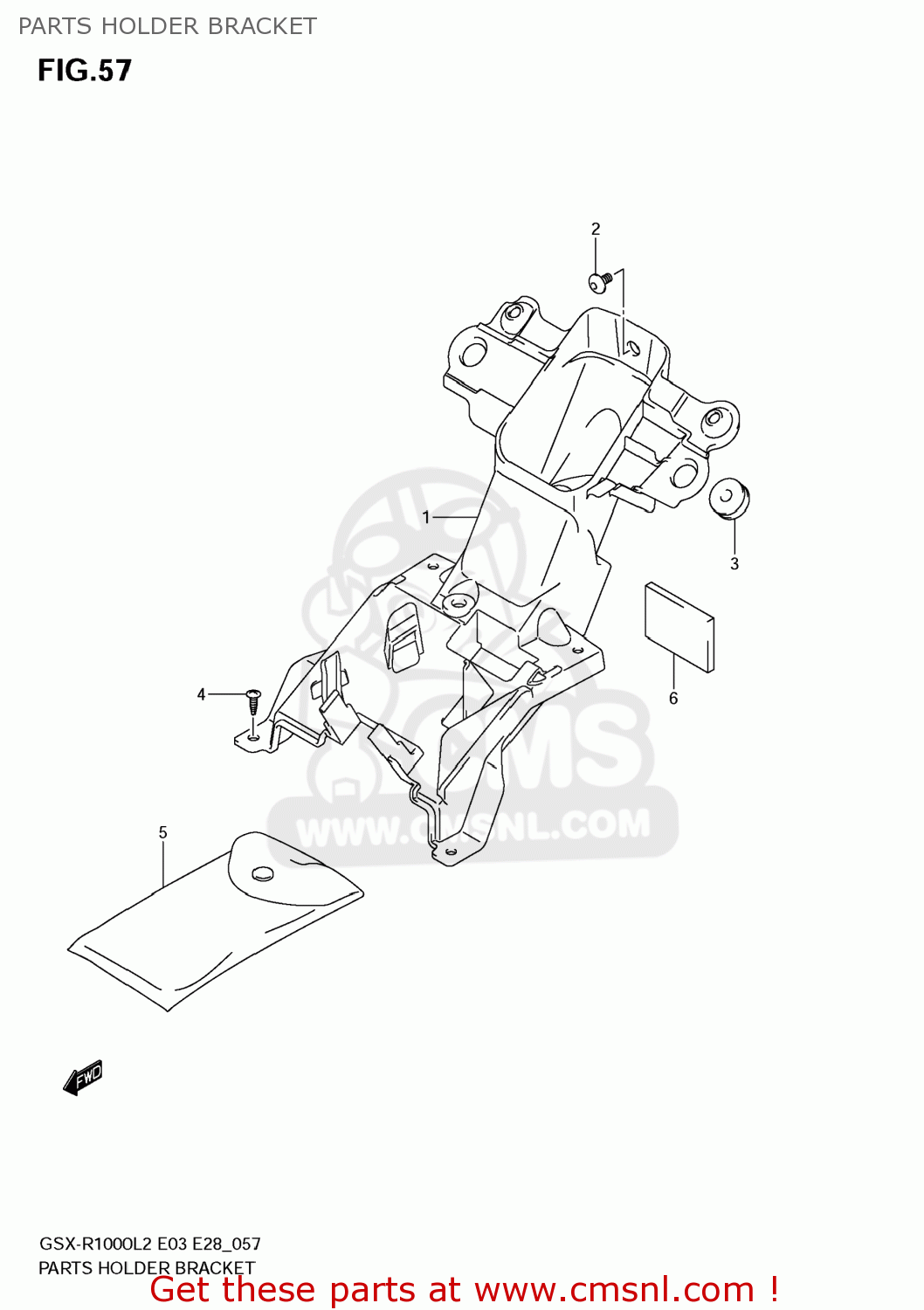 PARTS HOLDER BRACKET GSXR1000 2012 (L2) USA (E03)