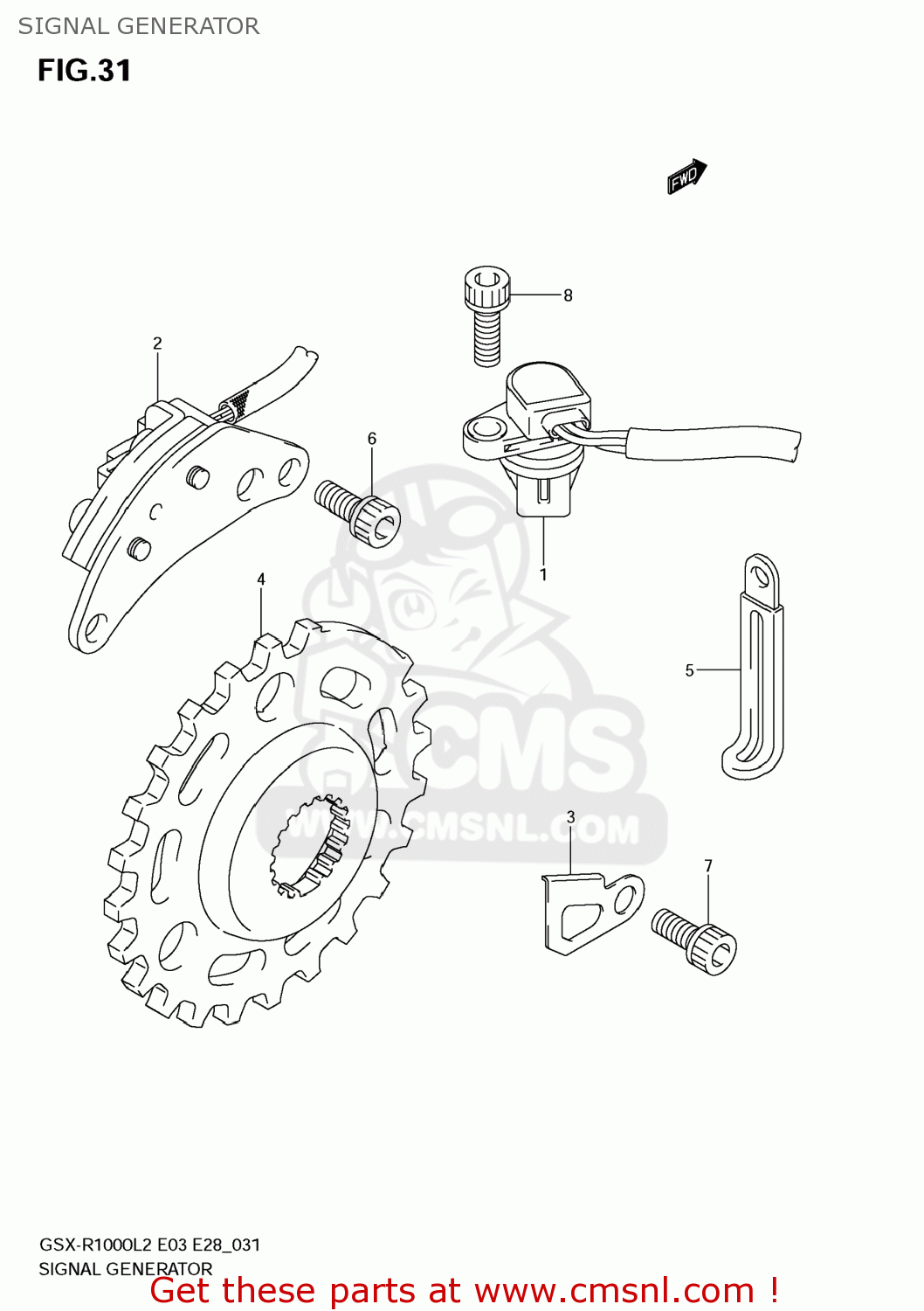 SIGNAL GENERATOR GSXR1000 2012 (L2) USA (E03)