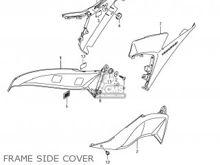 FRAME SIDE COVER - GSXR1000 2012 (L2) USA (E03)