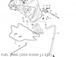 FUEL TANK (GSX-R1000 L2 E33) - GSXR1000 2012 (L2) USA (E03)