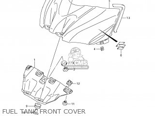 FUEL TANK FRONT COVER - GSXR1000 2012 (L2) USA (E03)