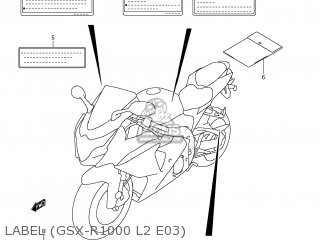 LABEL (GSX-R1000 L2 E03) - GSXR1000 2012 (L2) USA (E03)