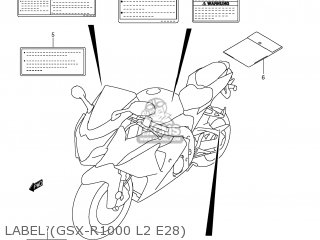 LABEL (GSX-R1000 L2 E28) - GSXR1000 2012 (L2) USA (E03)