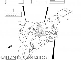 LABEL (GSX-R1000 L2 E33) - GSXR1000 2012 (L2) USA (E03)