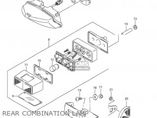 REAR COMBINATION LAMP - GSXR1000 2012 (L2) USA (E03)