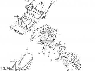 REAR FENDER - GSXR1000 2012 (L2) USA (E03)