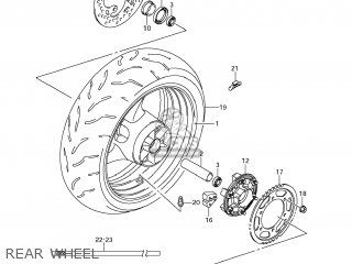 REAR WHEEL - GSXR1000 2012 (L2) USA (E03)