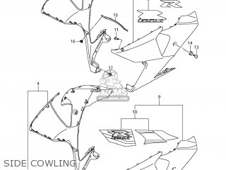 SIDE COWLING - GSXR1000 2012 (L2) USA (E03)