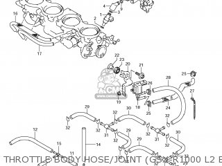 THROTTLE BODY HOSE/JOINT (GSX-R1000 L2 E33) - GSXR1000 2012 (L2) USA (E03)