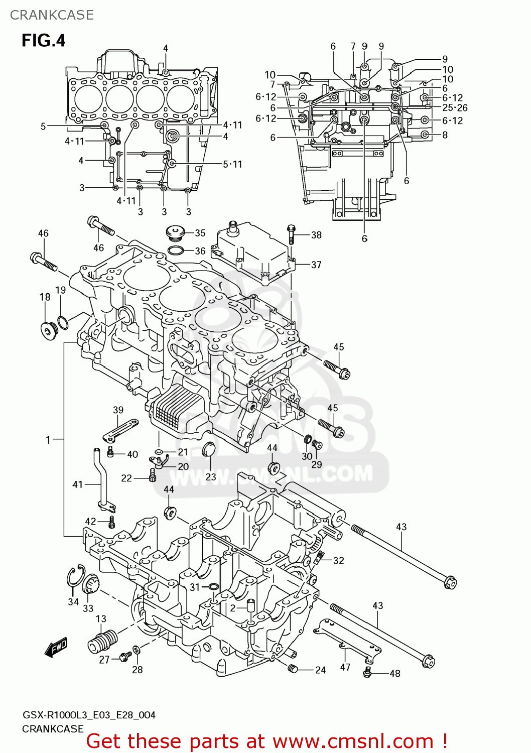 CRANKCASE GSXR1000 2013 (L3) USA (E03)