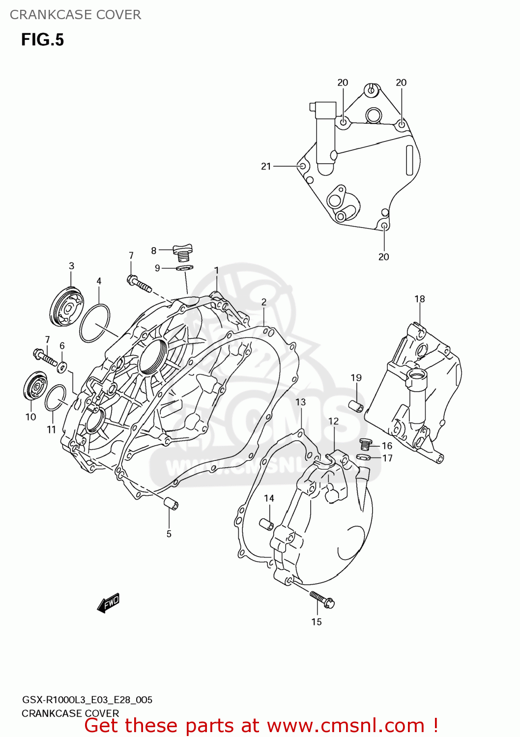 CRANKCASE COVER GSXR1000 2013 (L3) USA (E03)