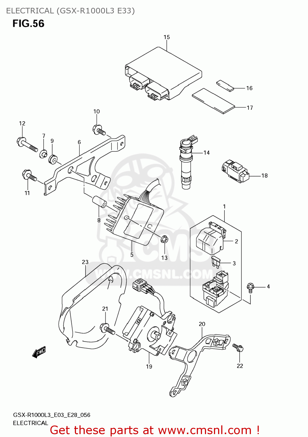 ELECTRICAL (GSX-R1000L3 E33) GSXR1000 2013 (L3) USA (E03)