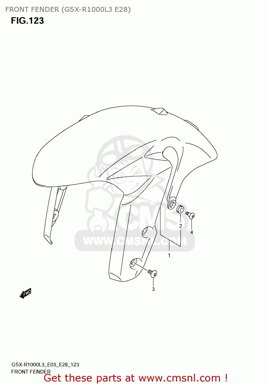 FRONT FENDER (GSX-R1000L3 E28) GSXR1000 2013 (L3) USA (E03)