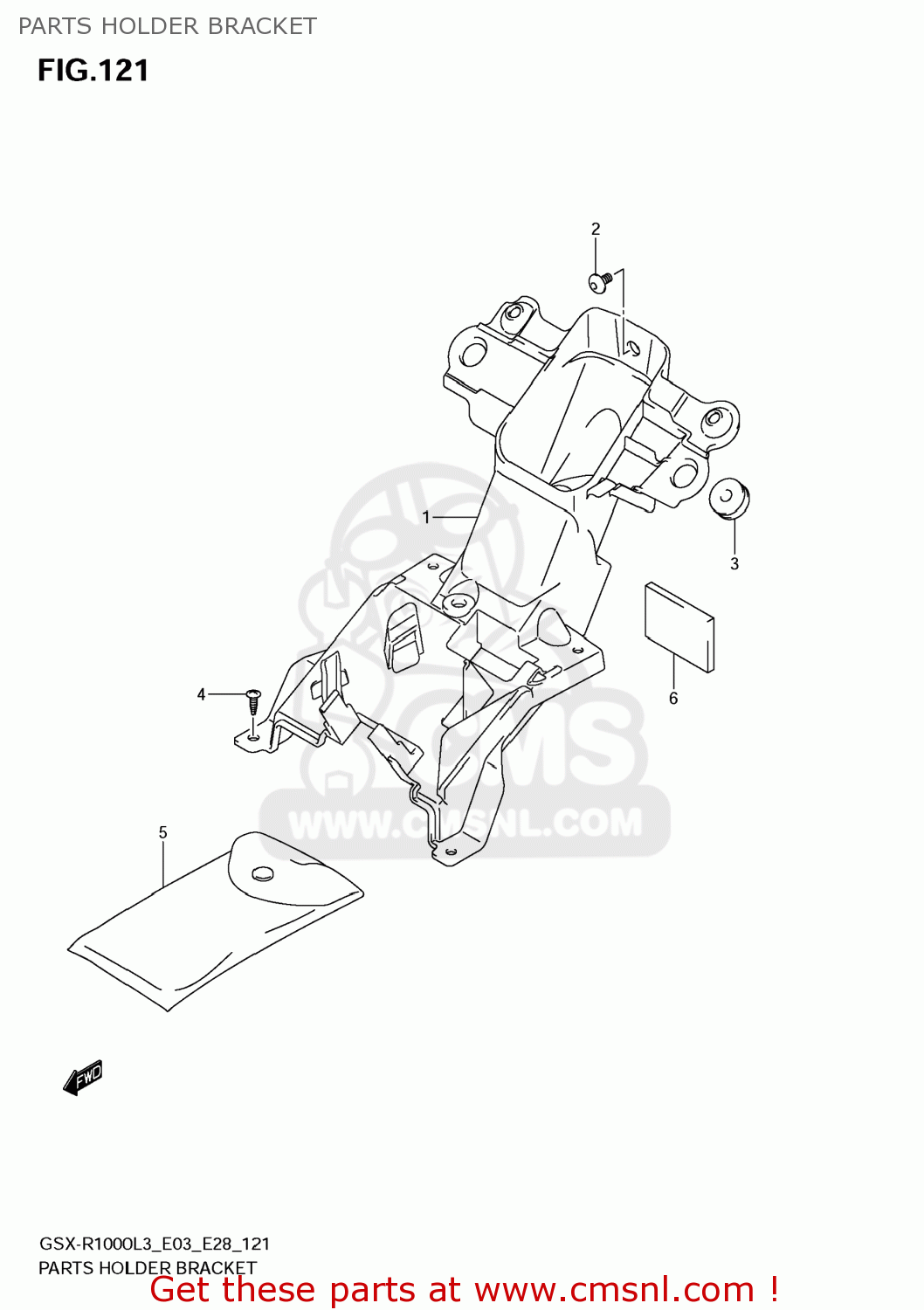 PARTS HOLDER BRACKET GSXR1000 2013 (L3) USA (E03)