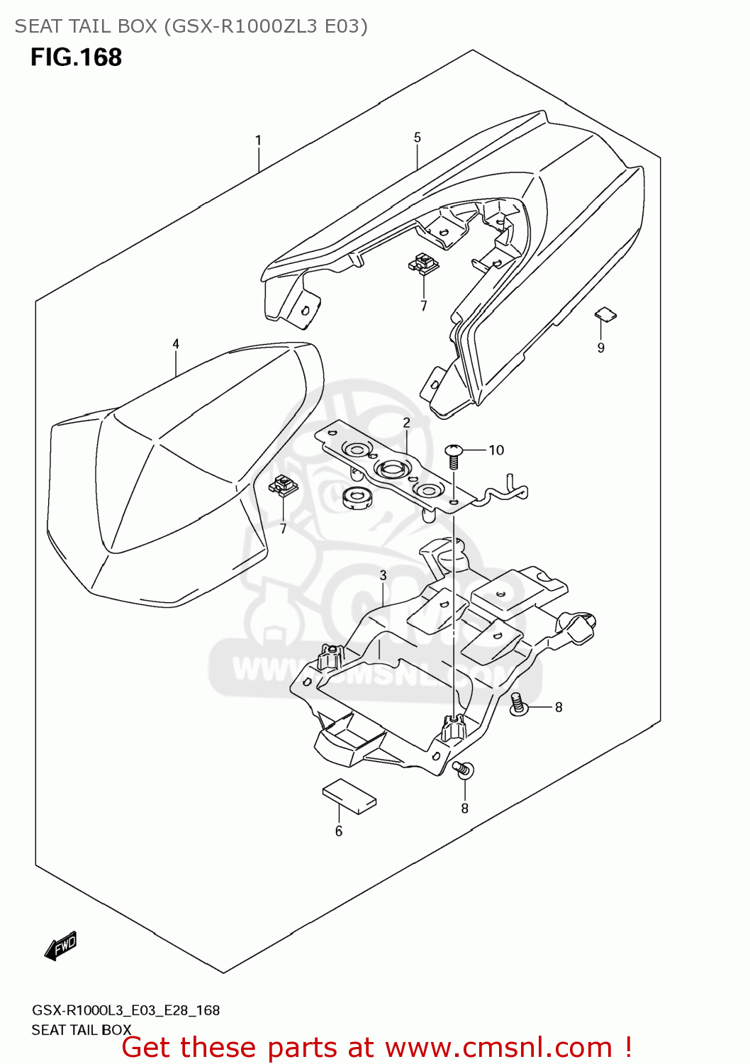 SEAT TAIL BOX (GSX-R1000ZL3 E03) GSXR1000 2013 (L3) USA (E03)