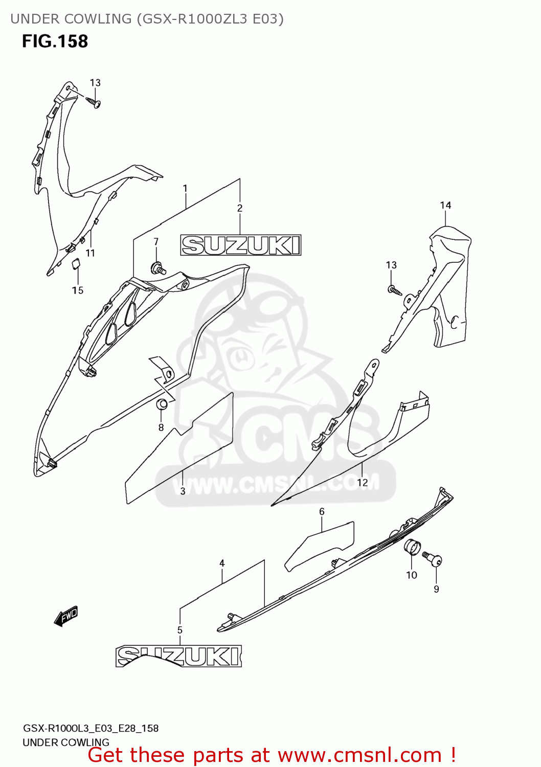 UNDER COWLING (GSX-R1000ZL3 E03) GSXR1000 2013 (L3) USA (E03)
