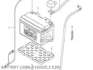 BATTERY (GSX-R1000ZL3 E28) - GSXR1000 2013 (L3) USA (E03)