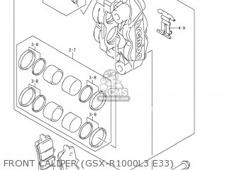 FRONT CALIPER (GSX-R1000L3 E33) - GSXR1000 2013 (L3) USA (E03)