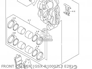 FRONT CALIPER (GSX-R1000ZL3 E28) - GSXR1000 2013 (L3) USA (E03)
