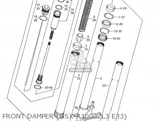 FRONT DAMPER (GSX-R1000ZL3 E33) - GSXR1000 2013 (L3) USA (E03)
