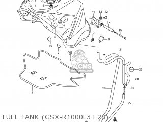 FUEL TANK (GSX-R1000L3 E28) - GSXR1000 2013 (L3) USA (E03)