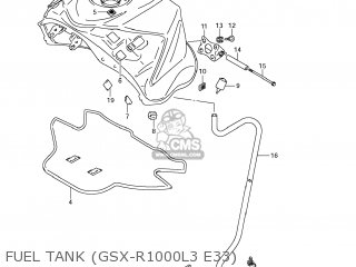 FUEL TANK (GSX-R1000L3 E33) - GSXR1000 2013 (L3) USA (E03)