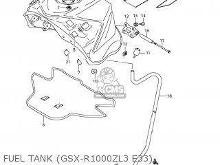 FUEL TANK (GSX-R1000ZL3 E33) - GSXR1000 2013 (L3) USA (E03)