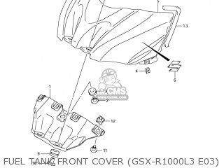 FUEL TANK FRONT COVER (GSX-R1000L3 E03) - GSXR1000 2013 (L3) USA (E03)