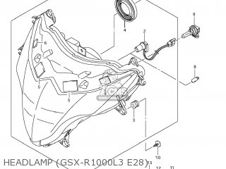 HEADLAMP (GSX-R1000L3 E28) - GSXR1000 2013 (L3) USA (E03)