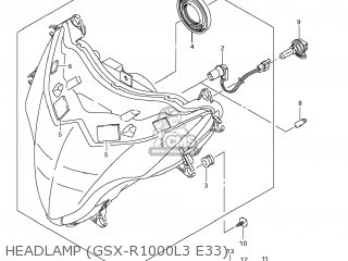 HEADLAMP (GSX-R1000L3 E33) - GSXR1000 2013 (L3) USA (E03)