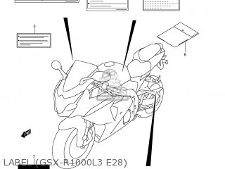 LABEL (GSX-R1000L3 E28) - GSXR1000 2013 (L3) USA (E03)