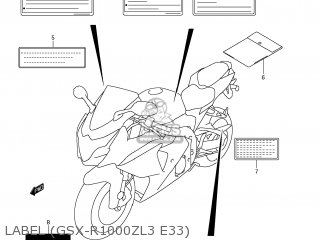 LABEL (GSX-R1000ZL3 E33) - GSXR1000 2013 (L3) USA (E03)