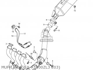 MUFFLER (GSX-R1000ZL3 E03) - GSXR1000 2013 (L3) USA (E03)
