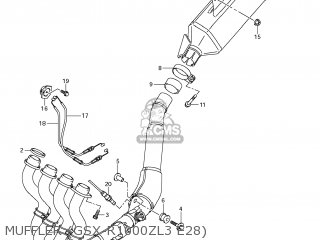 MUFFLER (GSX-R1000ZL3 E28) - GSXR1000 2013 (L3) USA (E03)