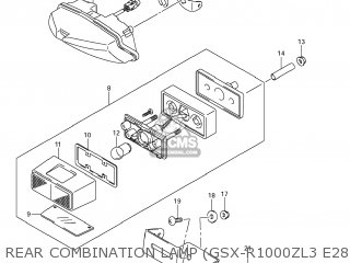REAR COMBINATION LAMP (GSX-R1000ZL3 E28) - GSXR1000 2013 (L3) USA (E03)