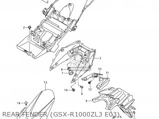 REAR FENDER (GSX-R1000ZL3 E03) - GSXR1000 2013 (L3) USA (E03)