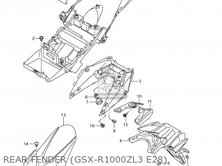 REAR FENDER (GSX-R1000ZL3 E28) - GSXR1000 2013 (L3) USA (E03)