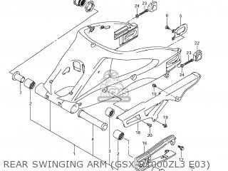 REAR SWINGING ARM (GSX-R1000ZL3 E03) - GSXR1000 2013 (L3) USA (E03)
