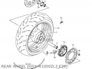 REAR WHEEL (GSX-R1000ZL3 E28) - GSXR1000 2013 (L3) USA (E03)