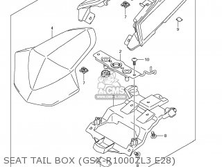 SEAT TAIL BOX (GSX-R1000ZL3 E28) - GSXR1000 2013 (L3) USA (E03)
