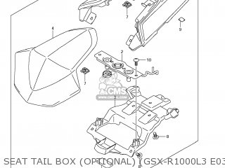 SEAT TAIL BOX (OPTIONAL) (GSX-R1000L3 E03) - GSXR1000 2013 (L3) USA (E03)