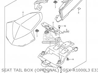 SEAT TAIL BOX (OPTIONAL) (GSX-R1000L3 E33) - GSXR1000 2013 (L3) USA (E03)