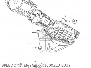 SPEEDOMETER (GSX-R1000ZL3 E33) - GSXR1000 2013 (L3) USA (E03)